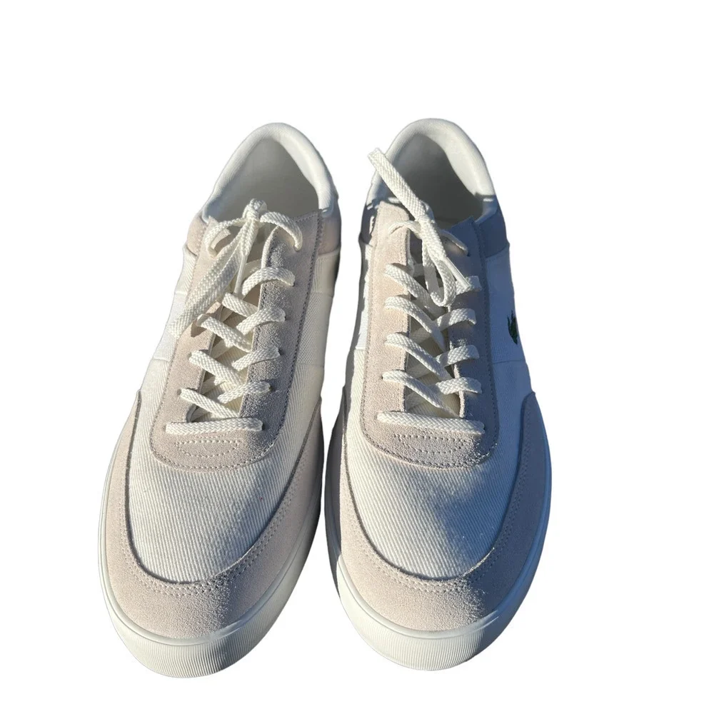 Lacoste Court-Master 220 1 CMA Mens Beige Canvas Lifestyle Sneakers Shoes